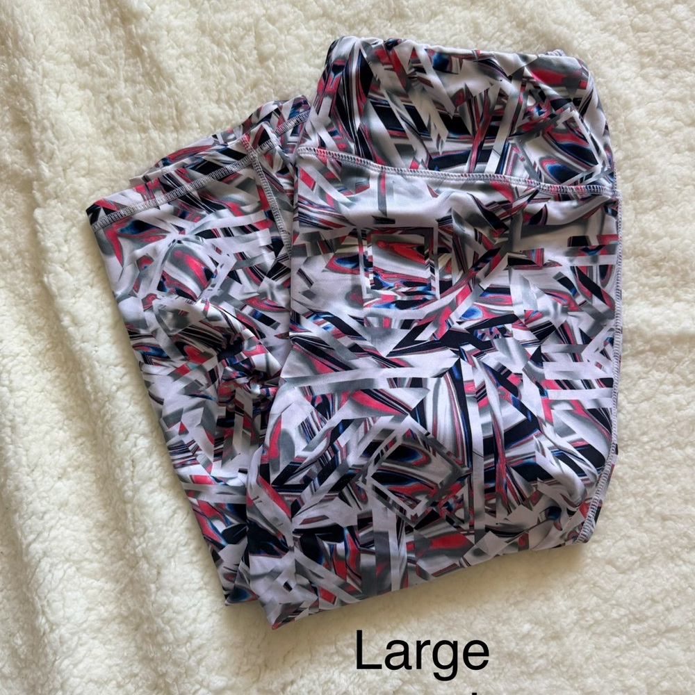 Abstract Patterned Leggings - Large
